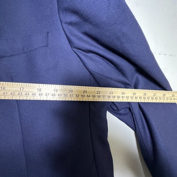 Jack Victor Men Navy Blazer Canada Exclusive Von Maur Size 44R Wool Silk Blend - Picture 6 of 16